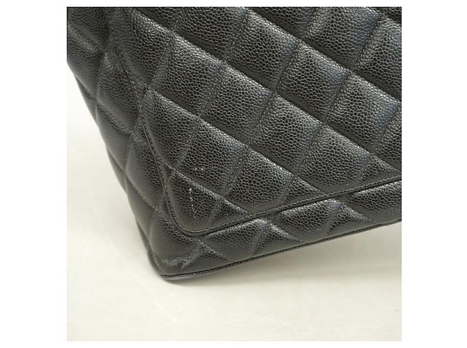 Borsa Tote Chanel in pelle di vitello martellata nera Nero - vista 8