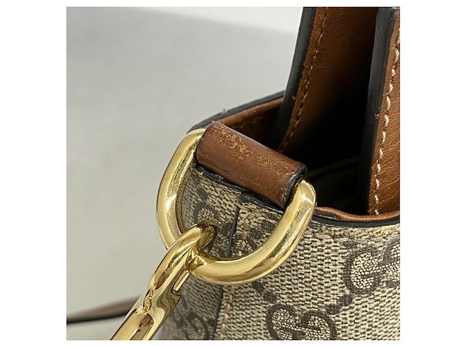 Borsa a mano 2-Way Gucci GG Supreme Brown Marrone - vista 10