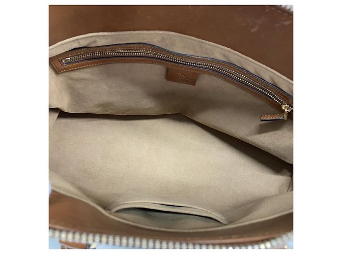 Borsa a mano 2-Way Gucci GG Supreme Brown Marrone - vista 4