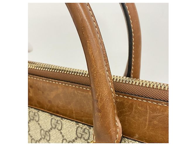 Borsa a mano 2-Way Gucci GG Supreme Brown Marrone - vista 8