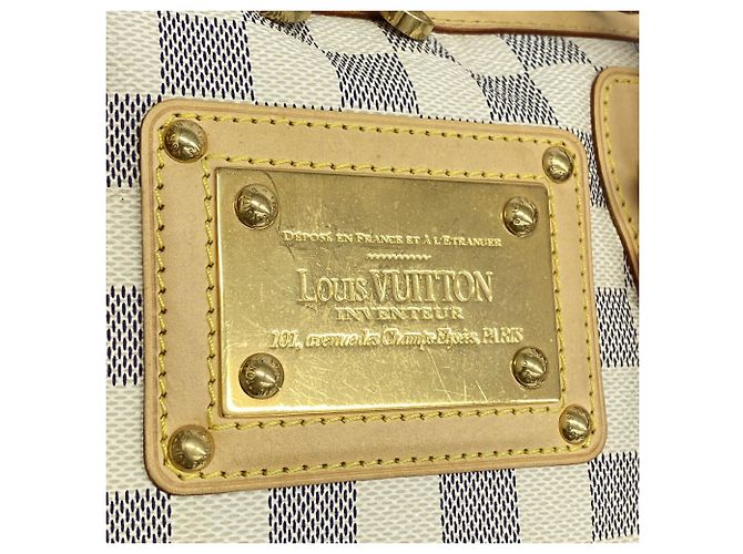 Louis Vuitton Damier Azur Berkeley Handtasche Weiß - Ansicht 12