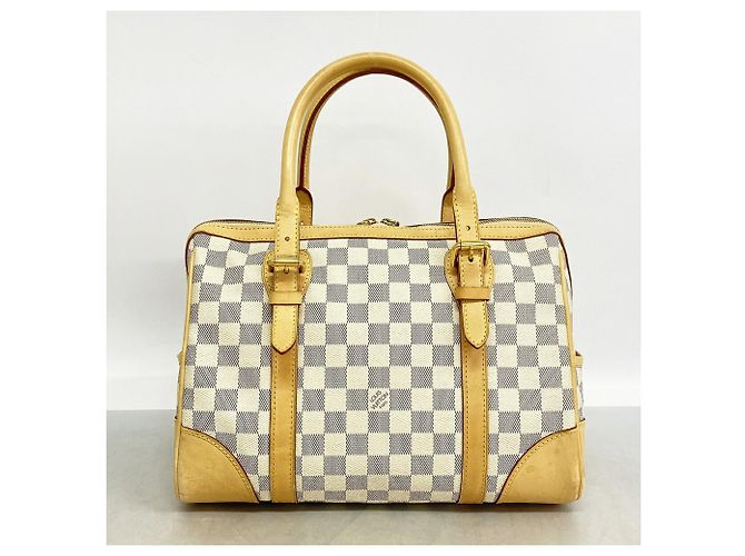 Louis Vuitton Damier Azur Berkeley Handtasche Weiß - Ansicht 13