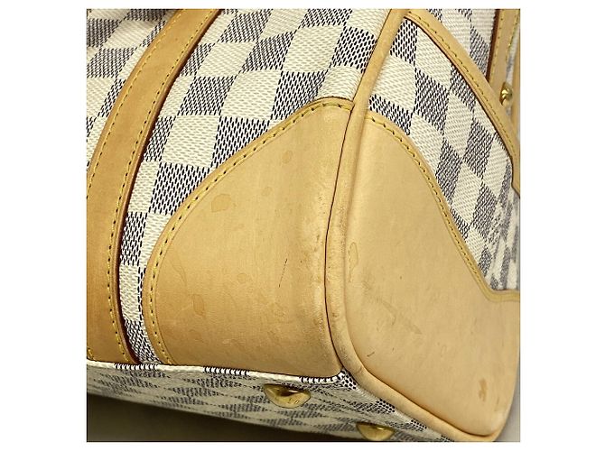Louis Vuitton Damier Azur Berkeley Handtasche Weiß - Ansicht 6
