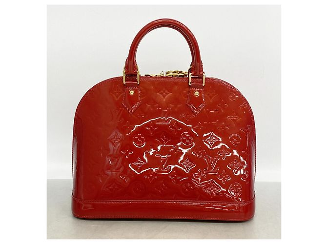 Sac à main Louis Vuitton Alma PM Vernis Rouge - vue 10