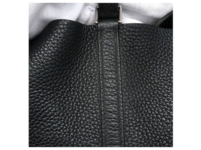 Hermès Bolsa Hermes Picotin Lock MM em couro Taurillon preto - vista 14