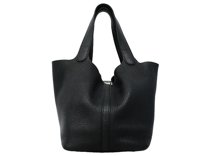 Hermès Bolsa Hermes Picotin Lock MM em couro Taurillon preto - vista 15