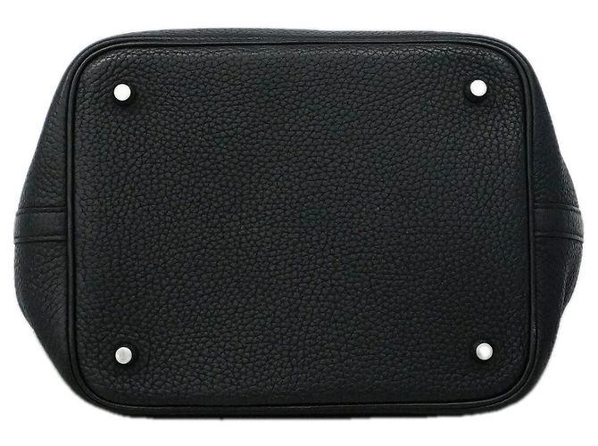 Hermès Bolsa Hermes Picotin Lock MM em couro Taurillon preto - vista 3