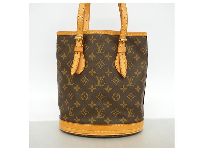 Sac Cabas Louis Vuitton Monogram Bucket PM M42238 Marron - vue 12