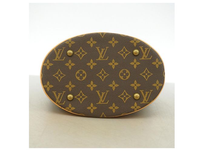 Sac Cabas Louis Vuitton Monogram Bucket PM M42238 Marron - vue 3