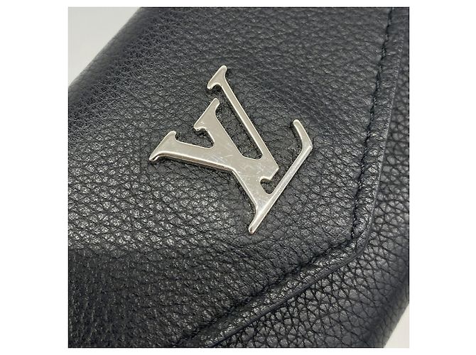 Louis Vuitton Portefeuille Lock Mini Tri-fold Wallet Preto - vista 7