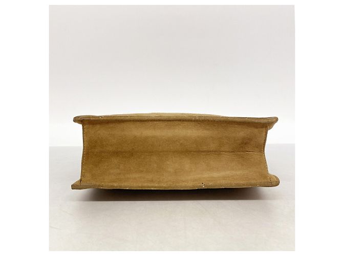 Sac à épaule Chanel en daim marron - vue 3