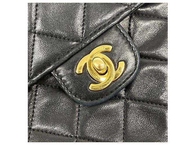 Bolso de hombro Chanel Mini Matelassé con cadena Negro - vista 10