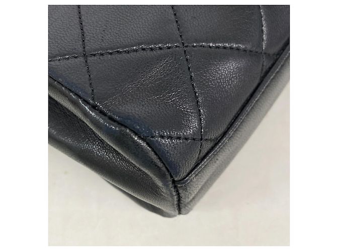 Bolso de hombro Chanel Mini Matelassé con cadena Negro - vista 6