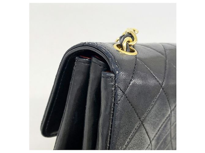 Bolso de hombro Chanel Mini Matelassé con cadena Negro - vista 7