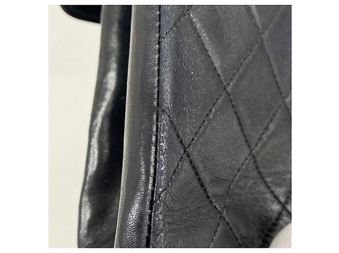 Bolso de hombro Chanel Mini Matelassé con cadena Negro - vista 8