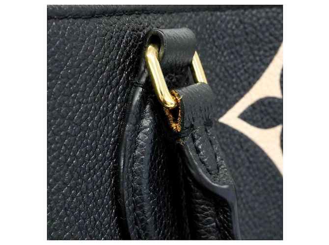 Borsa Tote Louis Vuitton Monogram Empreinte Bicolor OnTheGo MM Nero Beige - vista 10