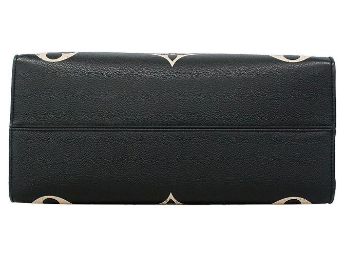 Borsa Tote Louis Vuitton Monogram Empreinte Bicolor OnTheGo MM Nero Beige - vista 3