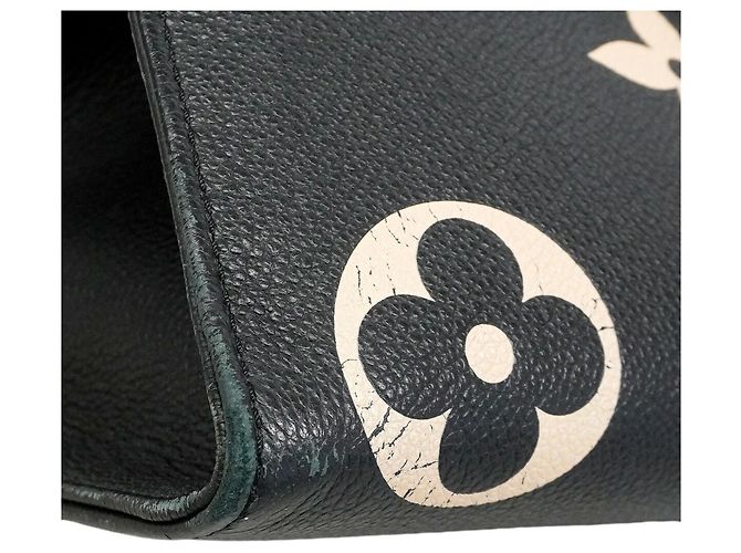 Borsa Tote Louis Vuitton Monogram Empreinte Bicolor OnTheGo MM Nero Beige - vista 6