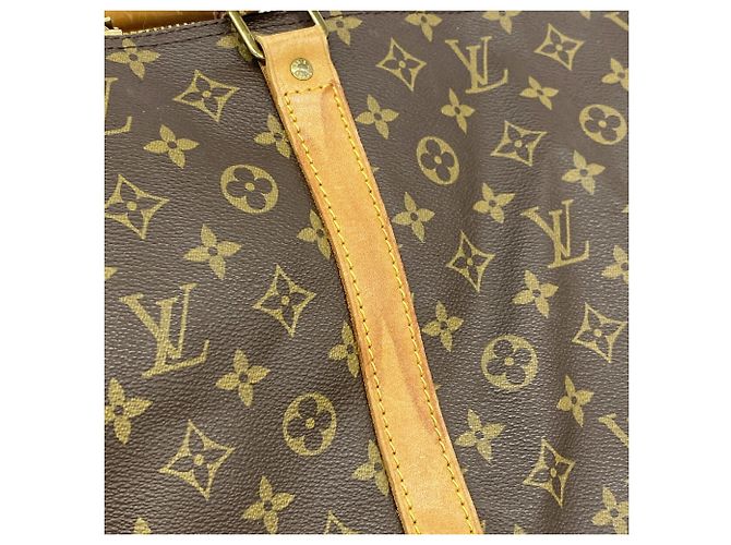 Louis Vuitton Boston Monogram Keepall 60 Castaño - vista 11