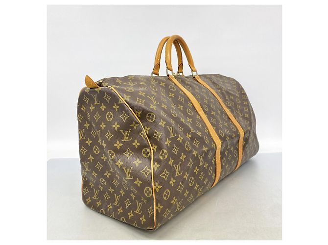 Louis Vuitton Boston Monogram Keepall 60 Castaño - vista 2