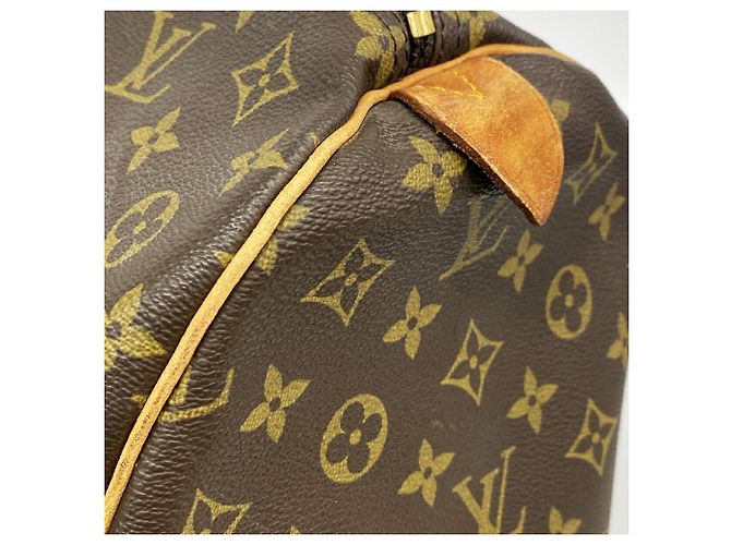 Louis Vuitton Boston Monogram Keepall 60 Castaño - vista 7