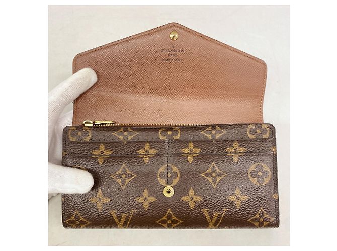Louis Vuitton Monogram Portefeuille Sarah Long Wallet Braun - Ansicht 11