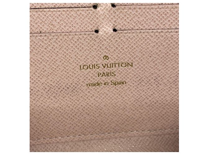 Louis Vuitton Damier Azur Portefeuille Clemence Long Wallet Rosa Bianco - vista 4