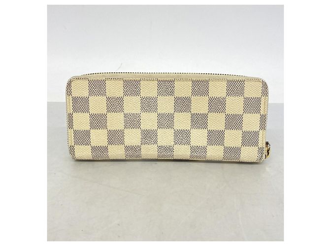 Louis Vuitton Damier Azur Portefeuille Clemence Long Wallet Rosa Bianco - vista 9