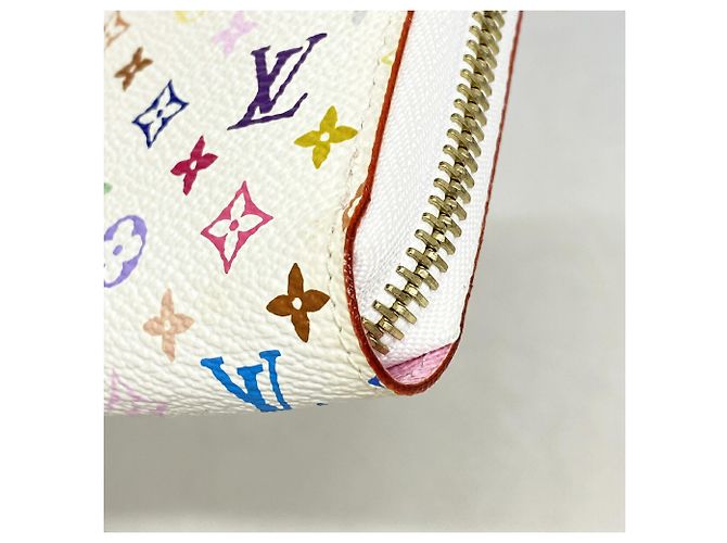 Louis Vuitton Monogram Multicolor Zippy Wallet Pink White - view 5