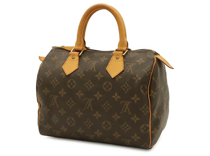 Borsa Louis Vuitton Monogram Speedy 25 Marrone - vista 3