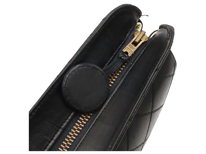 Borsa a pochette Chanel Bicolor Matelassé Nero - vista 6
