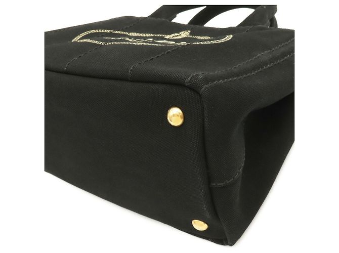 Tote Sac cabas/Sac à épaule Prada Canapa Noir Écru - vue 4