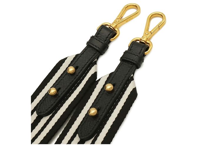 Tote Sac cabas/Sac à épaule Prada Canapa Noir Écru - vue 6