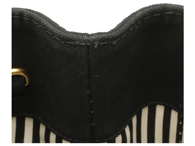 Tote Sac cabas/Sac à épaule Prada Canapa Noir Écru - vue 9