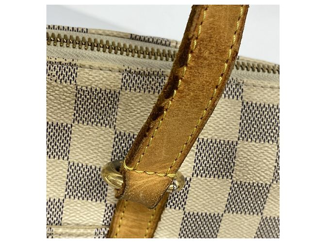 Saco Tote Louis Vuitton Damier Azur Totally PM Branco - vista 10
