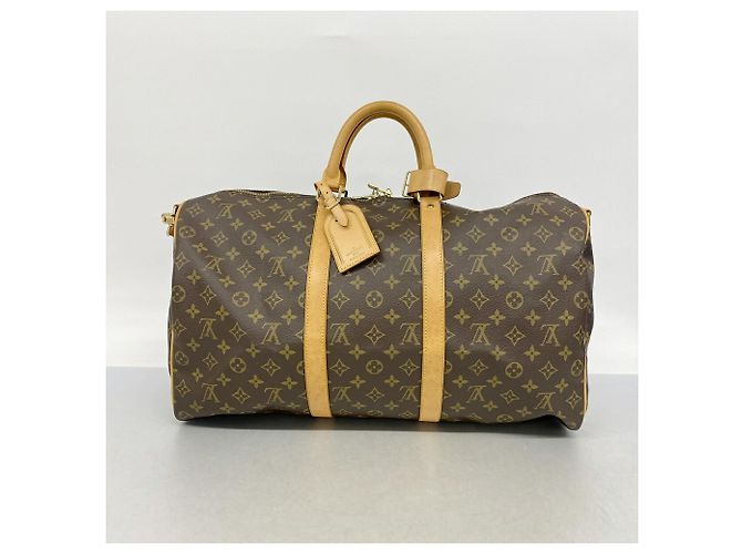 Louis Vuitton Brown Boston Monogram Keepall Bandoulière 50 Braun - Ansicht 11