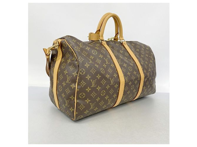 Louis Vuitton Brown Boston Monogram Keepall Bandoulière 50 Braun - Ansicht 2