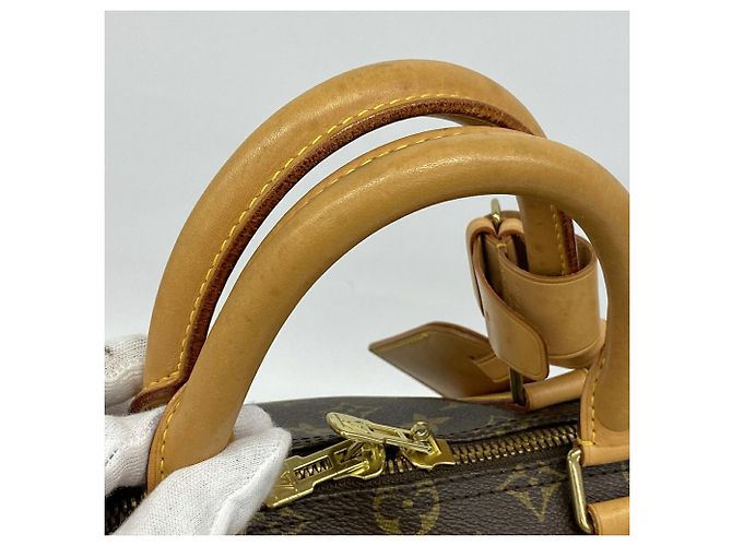Louis Vuitton Brown Boston Monogram Keepall Bandoulière 50 Braun - Ansicht 7