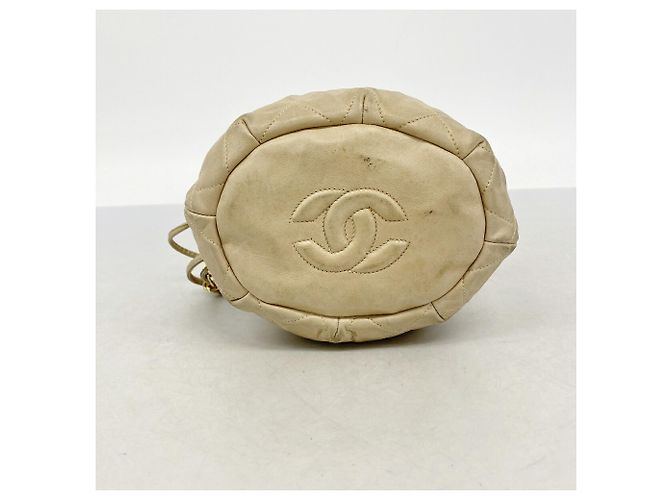Bolso de hombro con cadena Chanel Matelassé Beige - vista 3