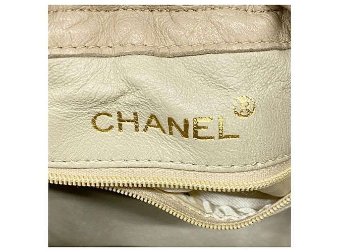 Bolso de hombro con cadena Chanel Matelassé Beige - vista 5