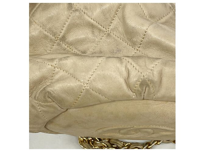 Bolso de hombro con cadena Chanel Matelassé Beige - vista 6