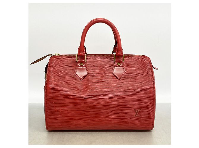 Borsa Louis Vuitton Epi Speedy 25 Rosso - vista 13