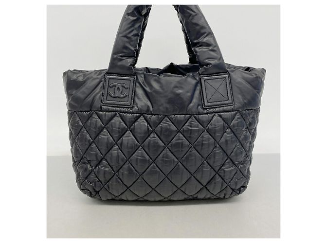 Sac cabas Chanel Coco Cocoon en nylon Noir - vue 9
