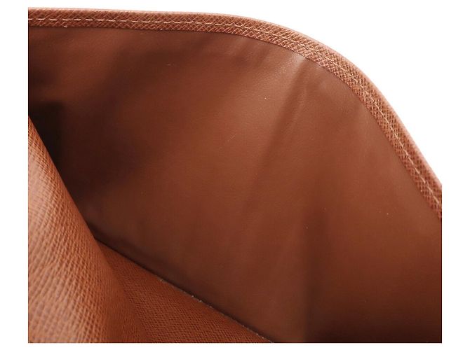 Louis Vuitton Monogram Pochette Passport Tri-fold Long Wallet Castaño - vista 7