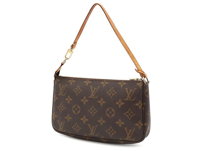 Bolsa Louis Vuitton Monogram Pochette Accessoires Marrom - vista 3