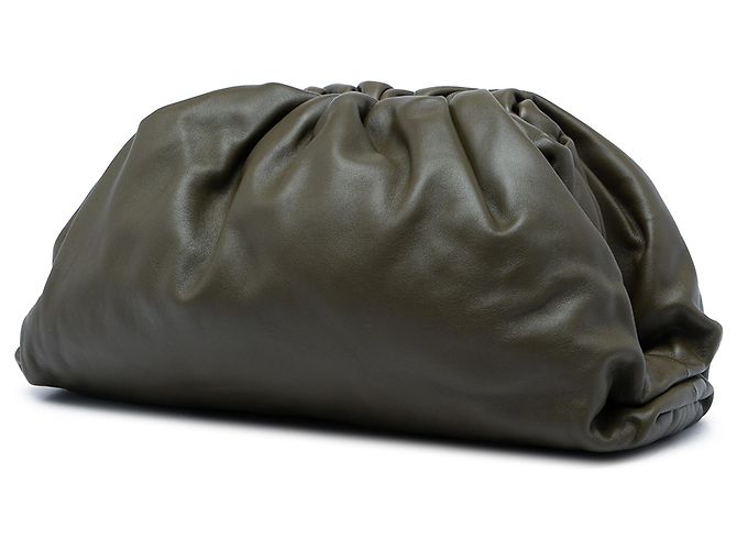 Bottega Veneta The Pouch in lambskin marrone Cachi - vista 2