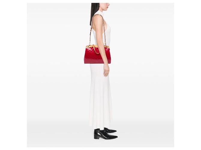 Louis Vuitton Red Monogram Vernis Brea MM Rosso - view 6