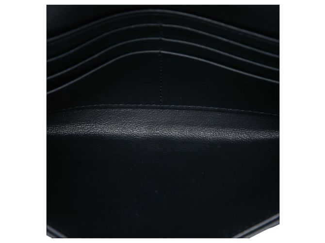 Autre Marque Cartera Saddle On Chain de lona Blue Oblique Dior Azul Azul marino - vista 4
