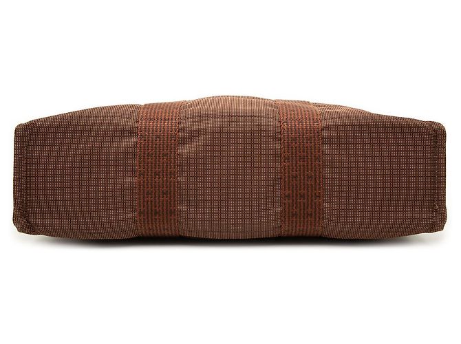 Hermès Brown Canvas Herline MM Castaño - vista 3