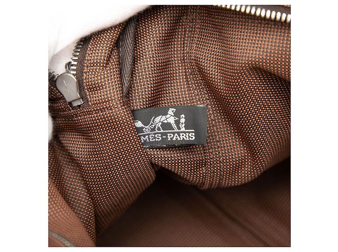 Hermès Brown Canvas Herline MM Castaño - vista 5